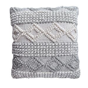 NWOT Loloi Magnolia Home by Joanna Gaines Grey and Ivory Boho Throw Pillow 22x22